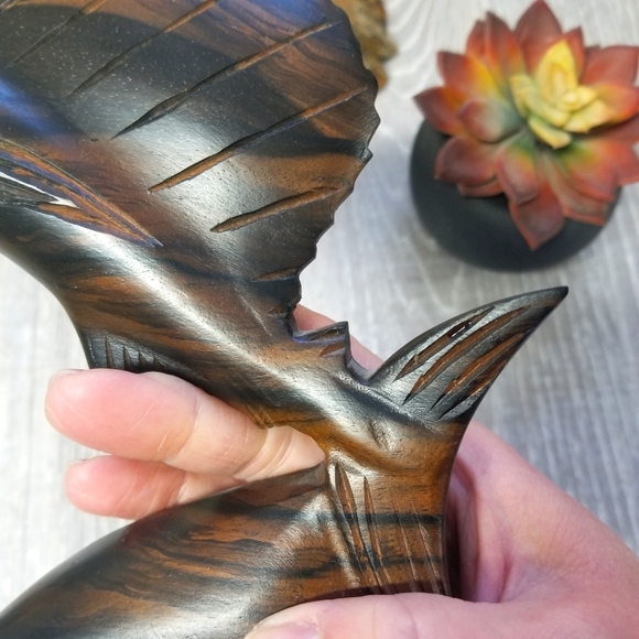 MCM handcarved Ironwood Swordfish/Marlin sculpture - Picture 3 of 14